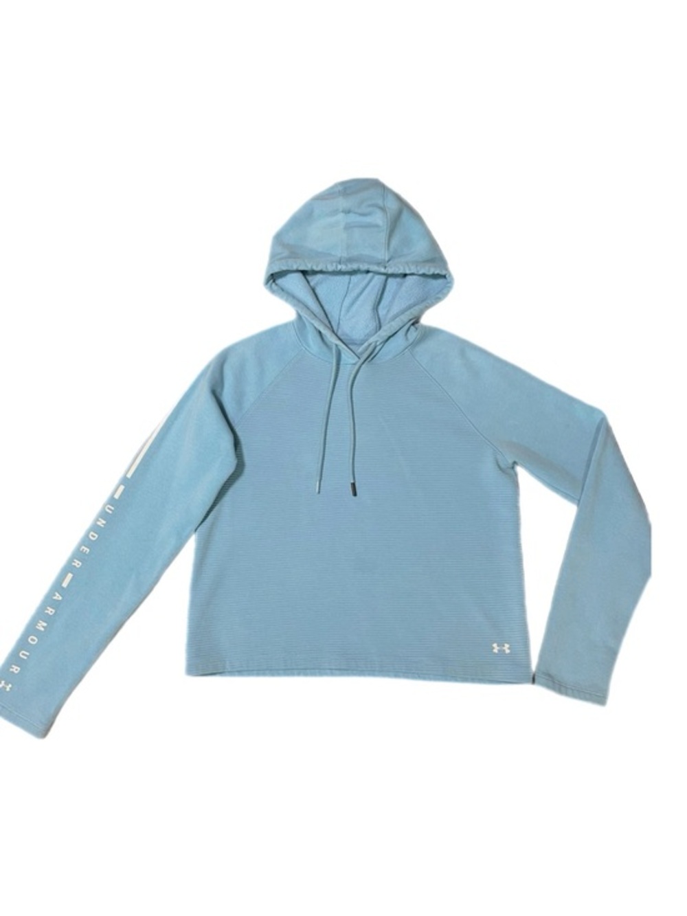 Women’s Active Under Armour Ribbed Light Blue Hoodie